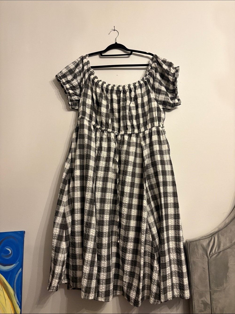 torrid Black and White Gingham Midi Dress